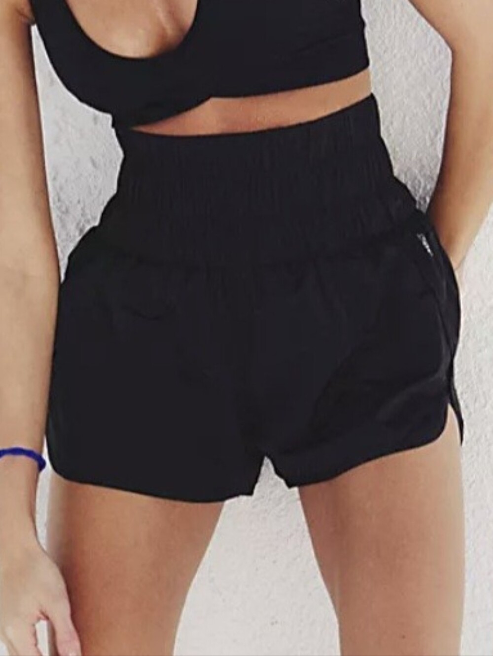 High-Waist Black Women’s Free People Athletic Shorts The Way Home Run Shorts NWT